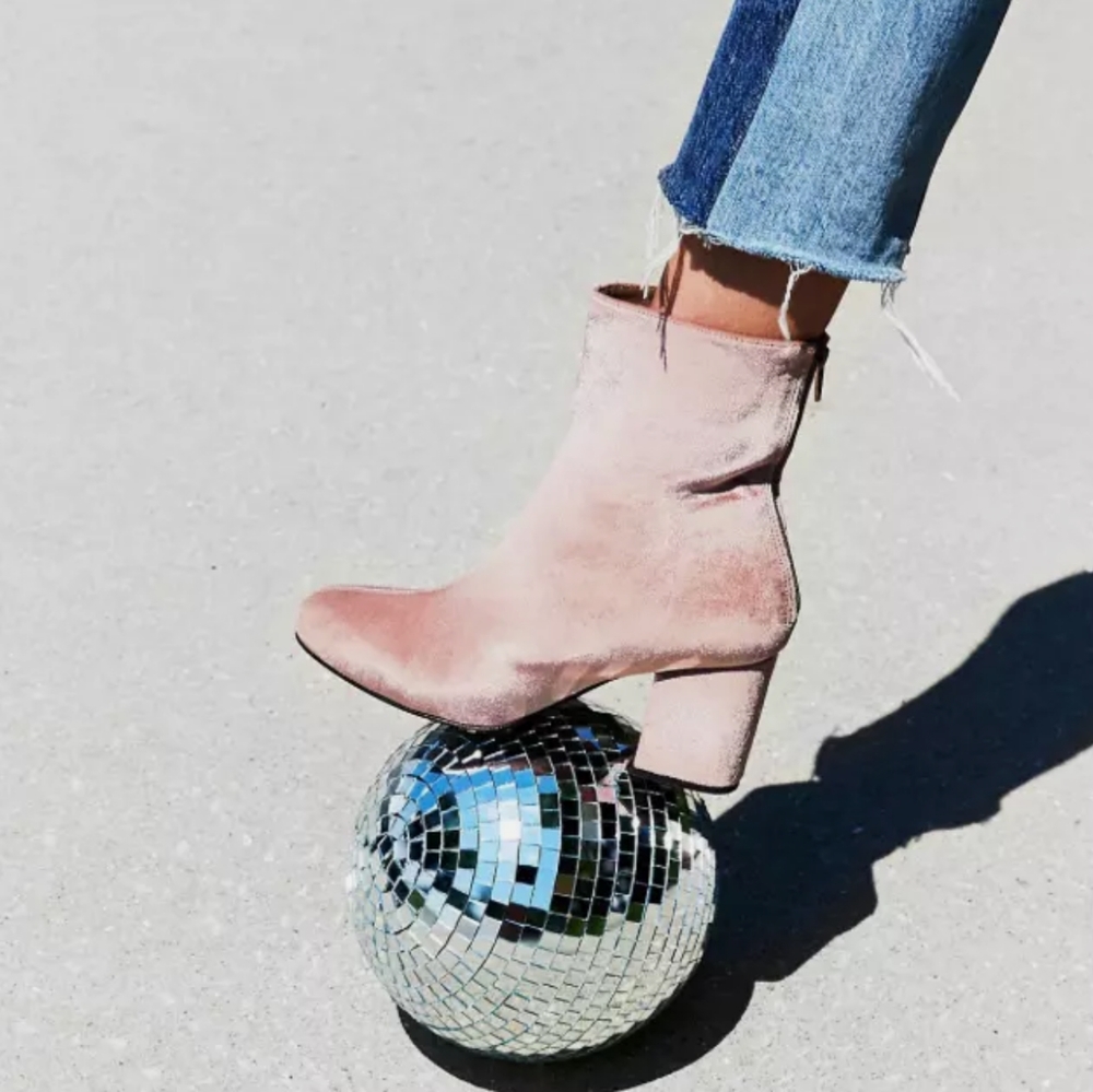 Free People Cecile Velvet Ankle Booties 6 & 8 - Picture 2 of 16